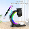 MARKETLOOPER - 4 In 1 Magnetic Wireless Charger Fast Charging For Smart Phone Atmosphere Light Charging Station For Airpods Pro I-phone Watch